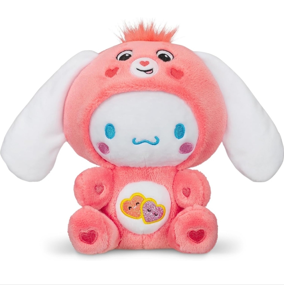 NWT Sanrio Hello Kitty And Friends Cinnamoroll Love-A-Lot Carebear 9" Pink Plush